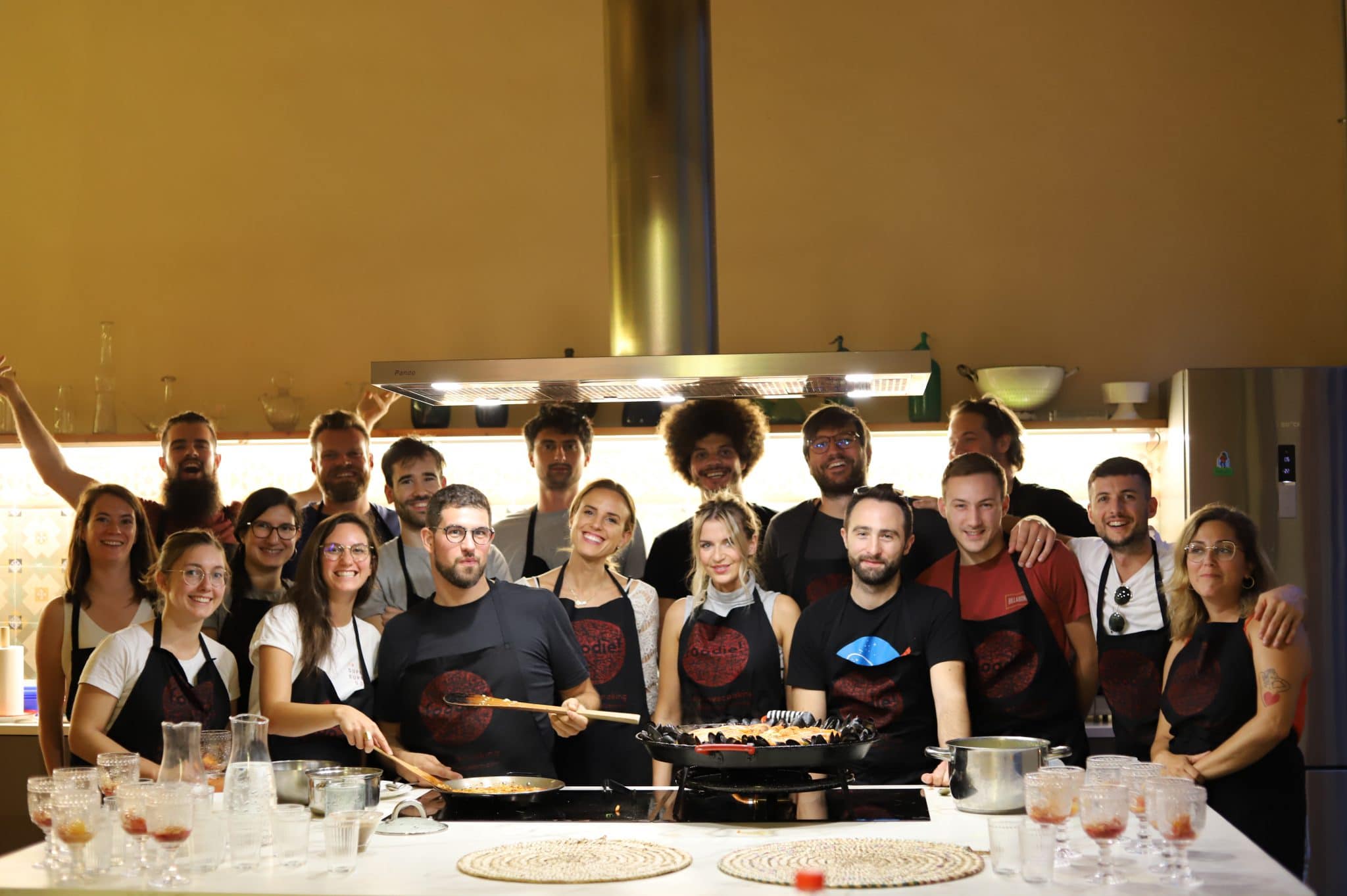 Cours de cuisine pendant la retreat à Barcelone