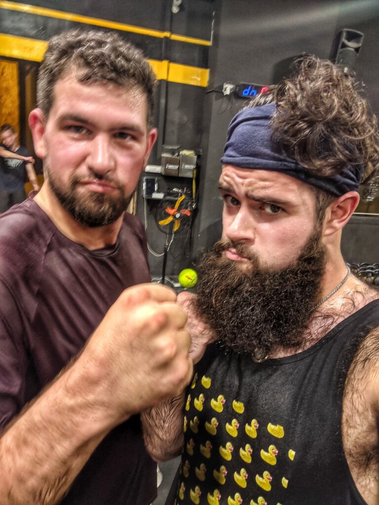 Thibault et Marco au crossfit a Barcelone