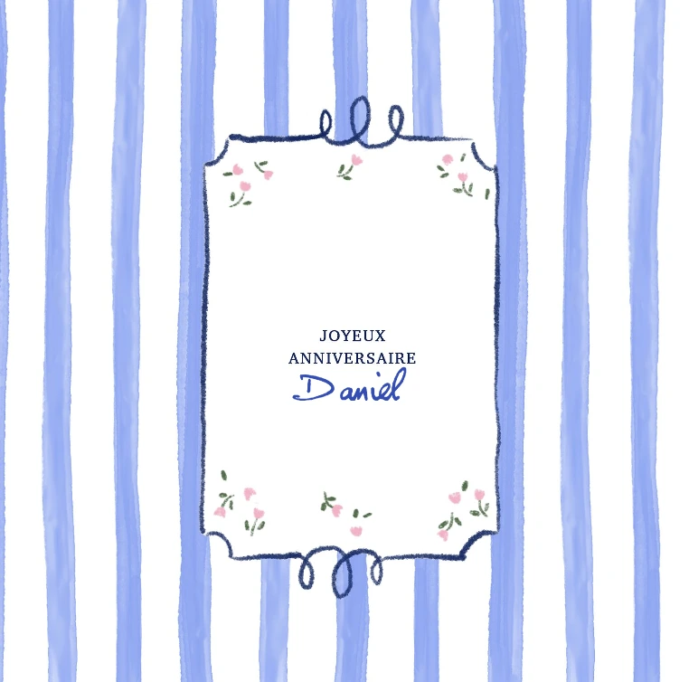 Carte d'anniversaire personnalisée pour un Daniel