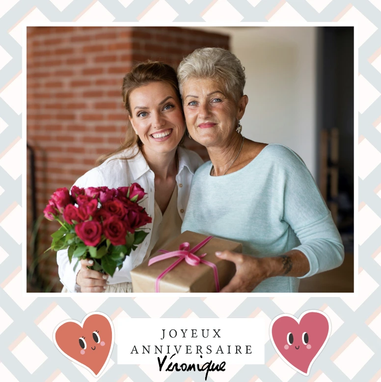 Carte d'anniversaire personnalisée pour véronique