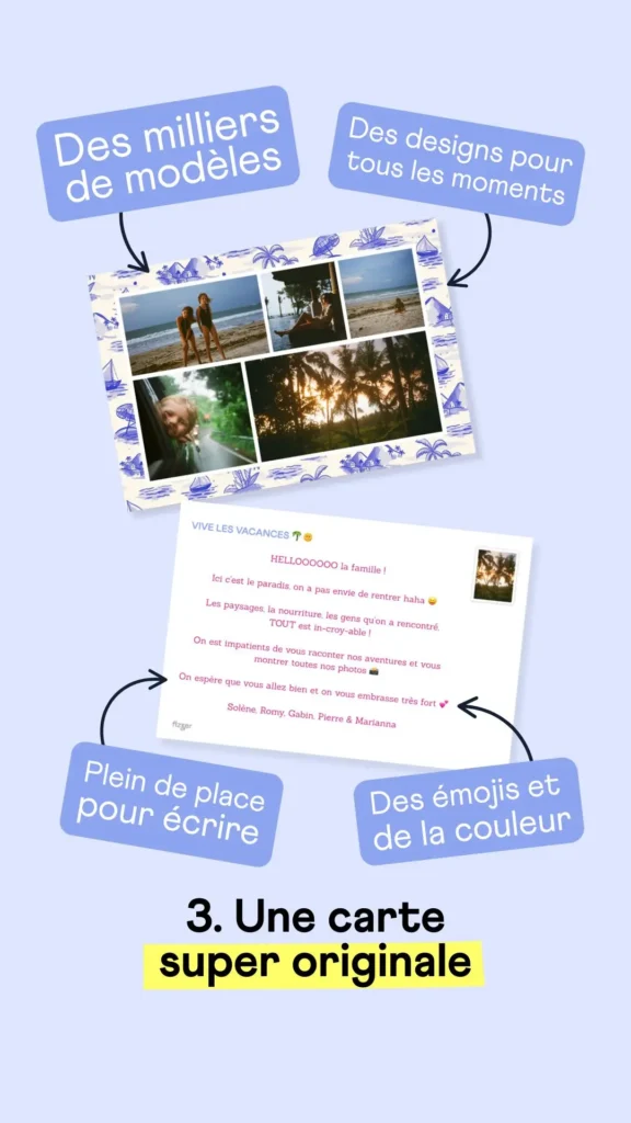 3 façons de faire une carte postale avec Fizzer