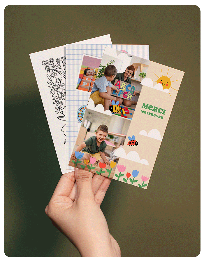 Carte postale collection Merci Maitresse