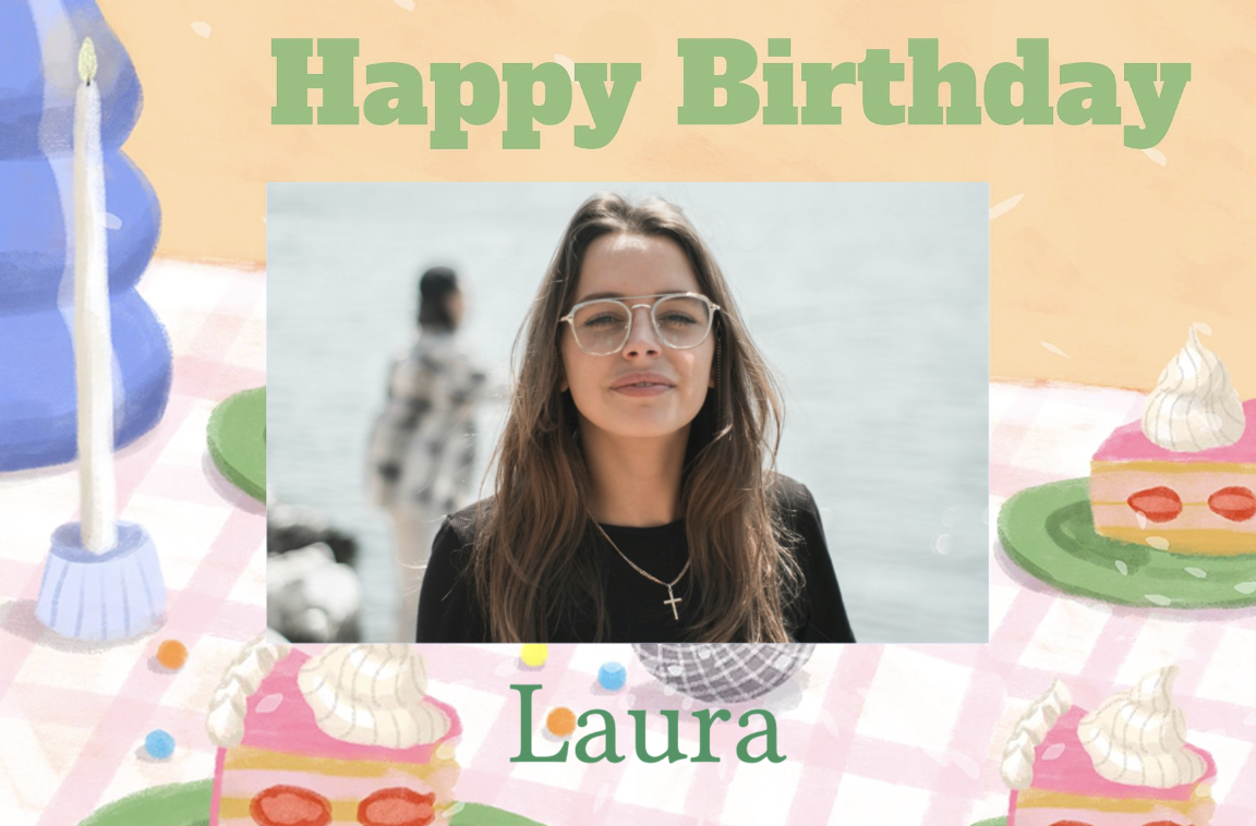 Carte anniversaire prénom adulte Laura