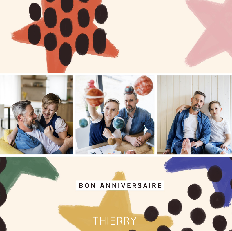 Carte pour un bon anniversaire Thierry