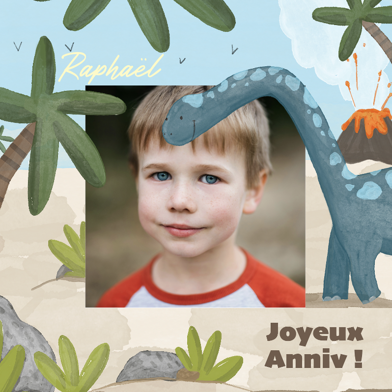 Carte avec prénom pour anniversaire enfant
