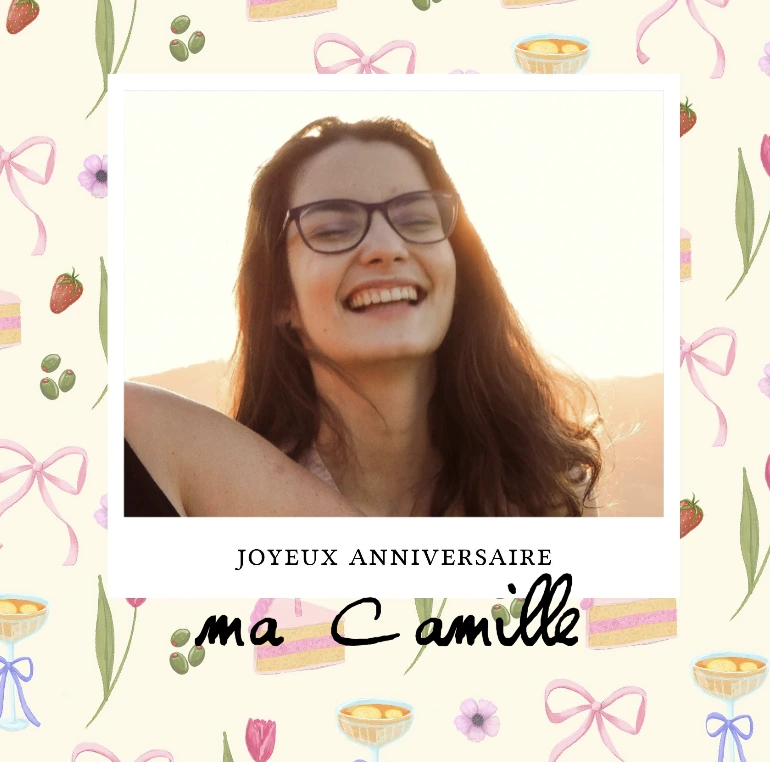 carte d'anniversaire "Joyeux anniversaire Camille"