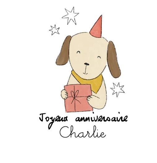 Idée de carte d'anniversaire personnalisée avec un prénom