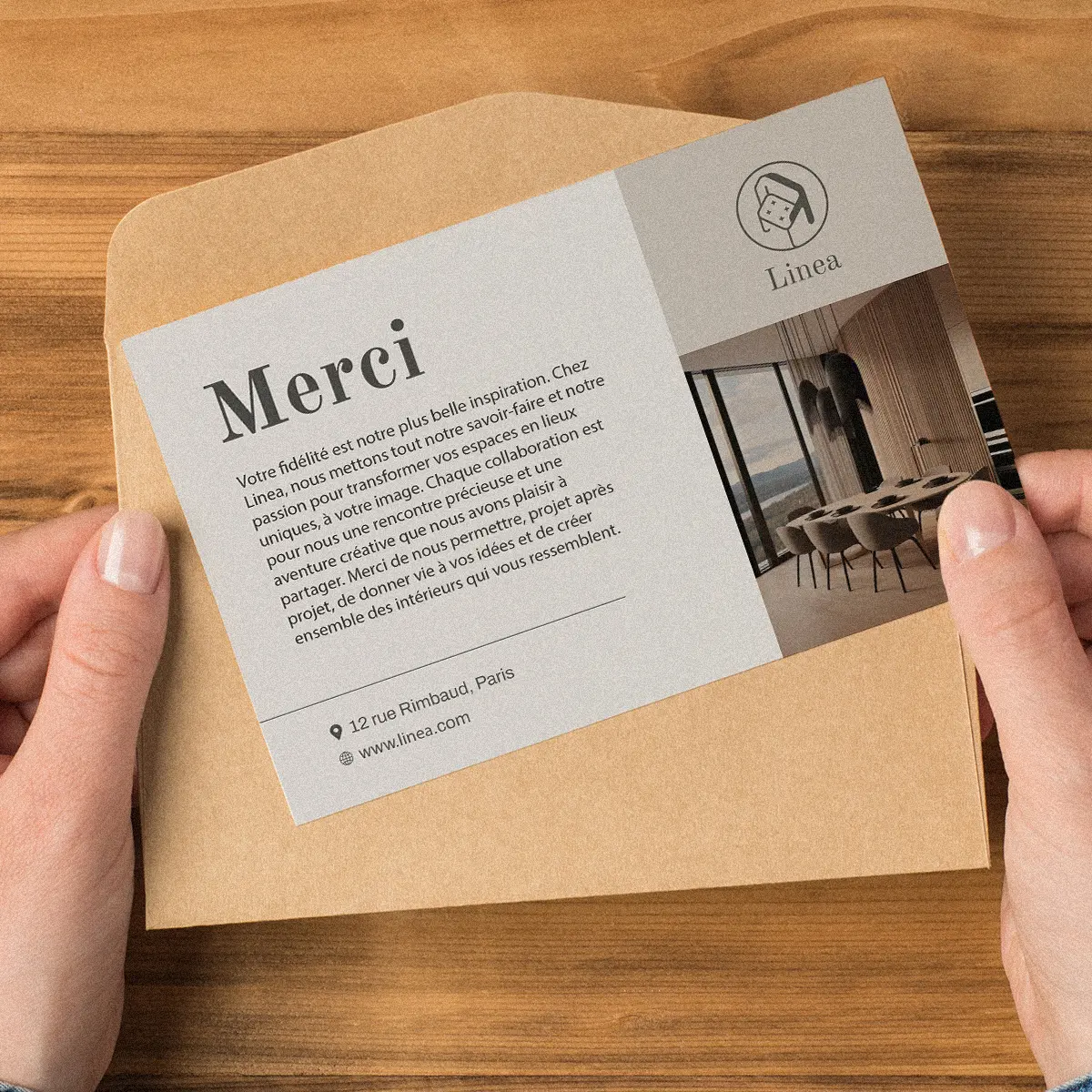 carte entreprise remerciement