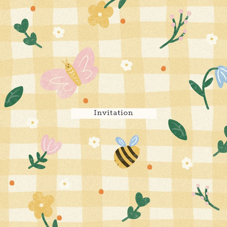 Carte d'invitation d'anniversaire pour une fille