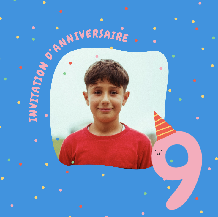 Invitation d'anniversaire avec âge