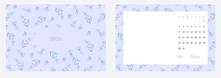 Création d'un calendrier : choisir l'orientation