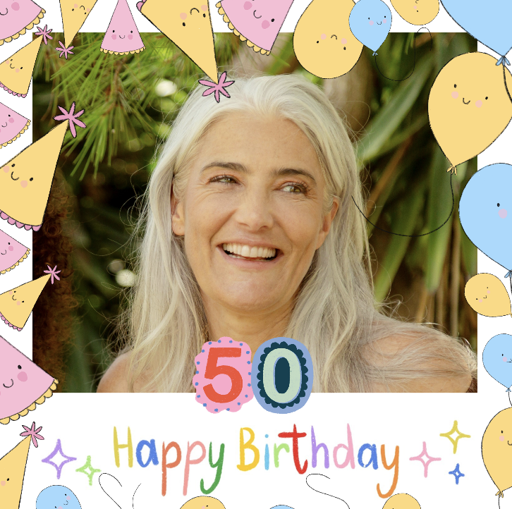 Carte pour un 50e anniversaire personnalisée