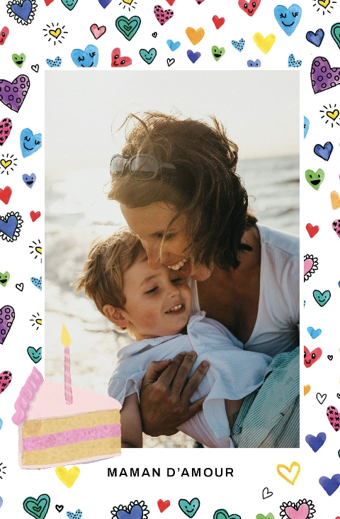 Carte d'anniversaire personnalisée pour une maman