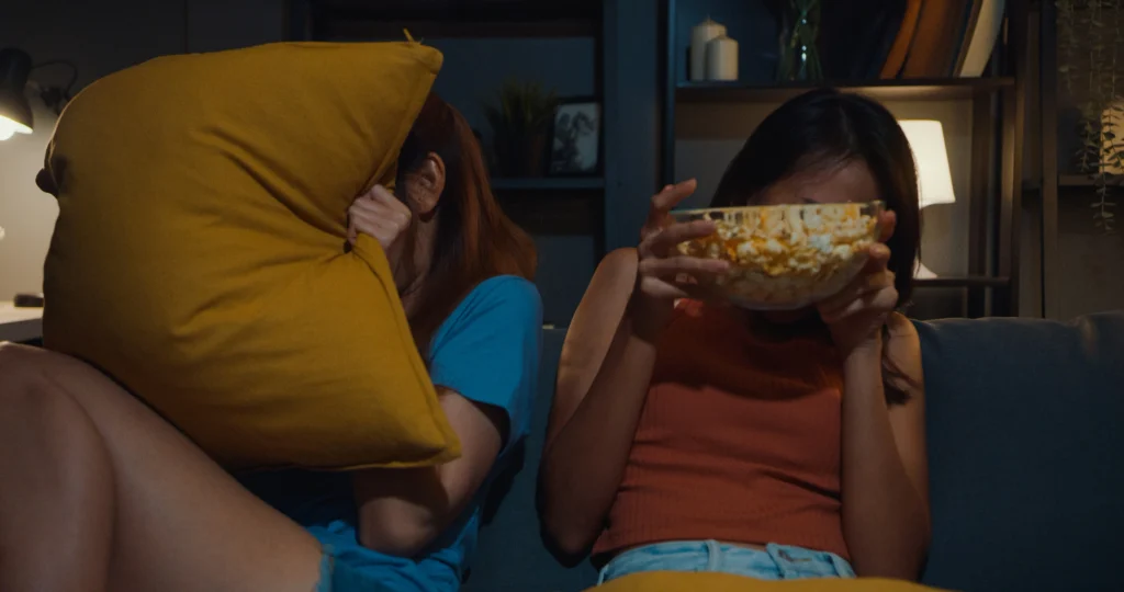 Activité regarder un film d'Halloween