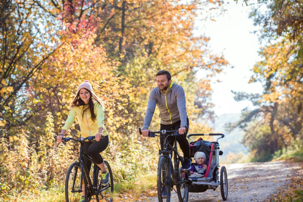 Partir se balader à vélo en automne