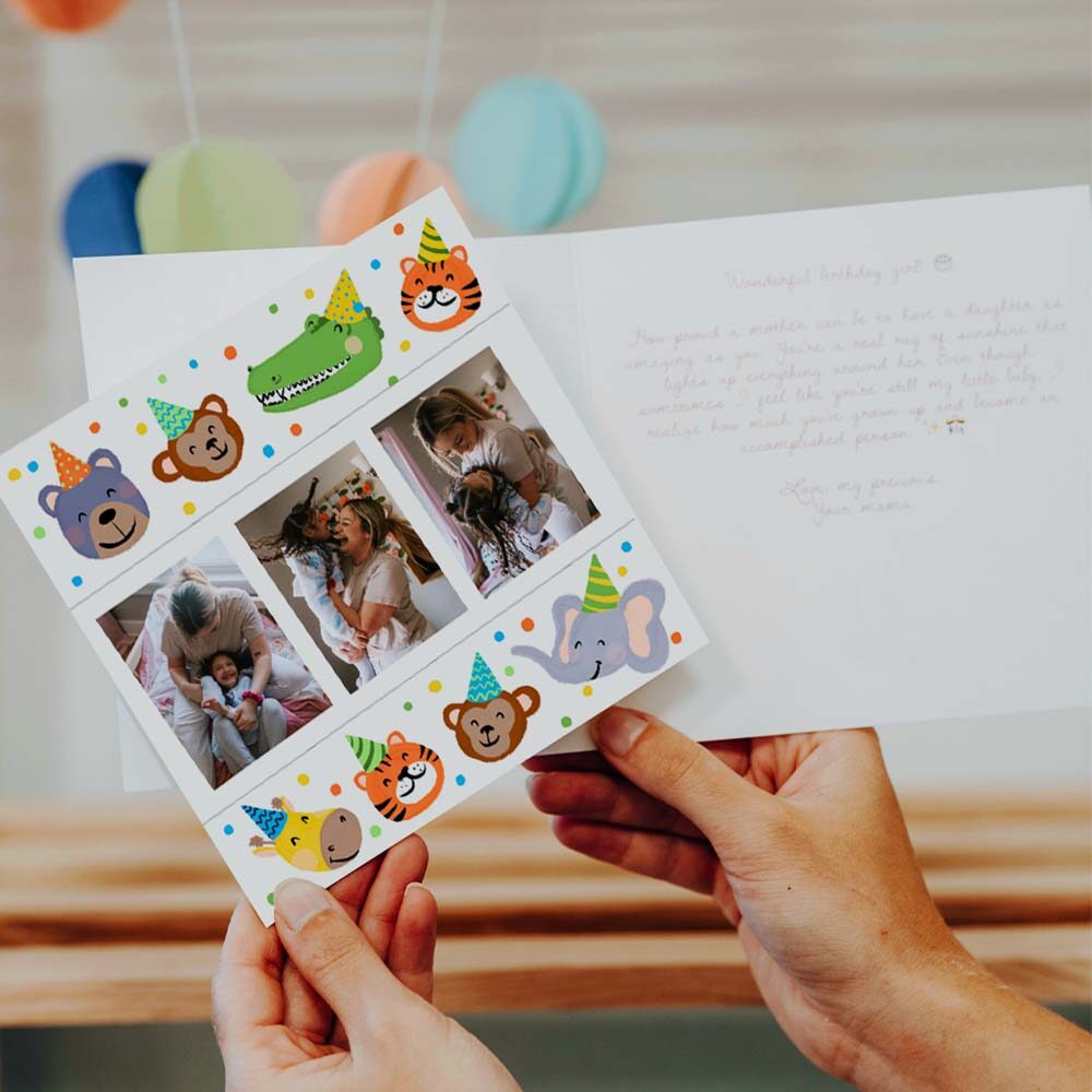 Carte Anniversaire animaux jungle