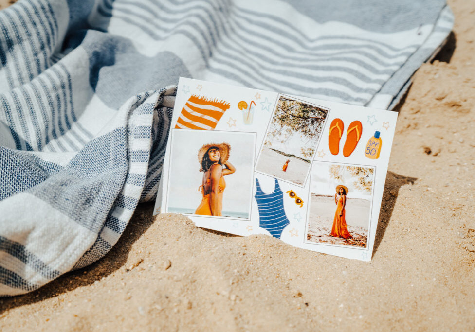 carte-postale-photo-vacances Carte postale de vacances a la mer avec photos