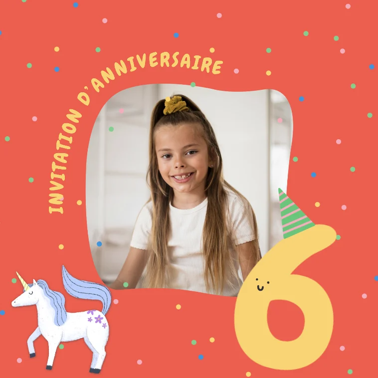 Invitation anniversaire des 6 ans