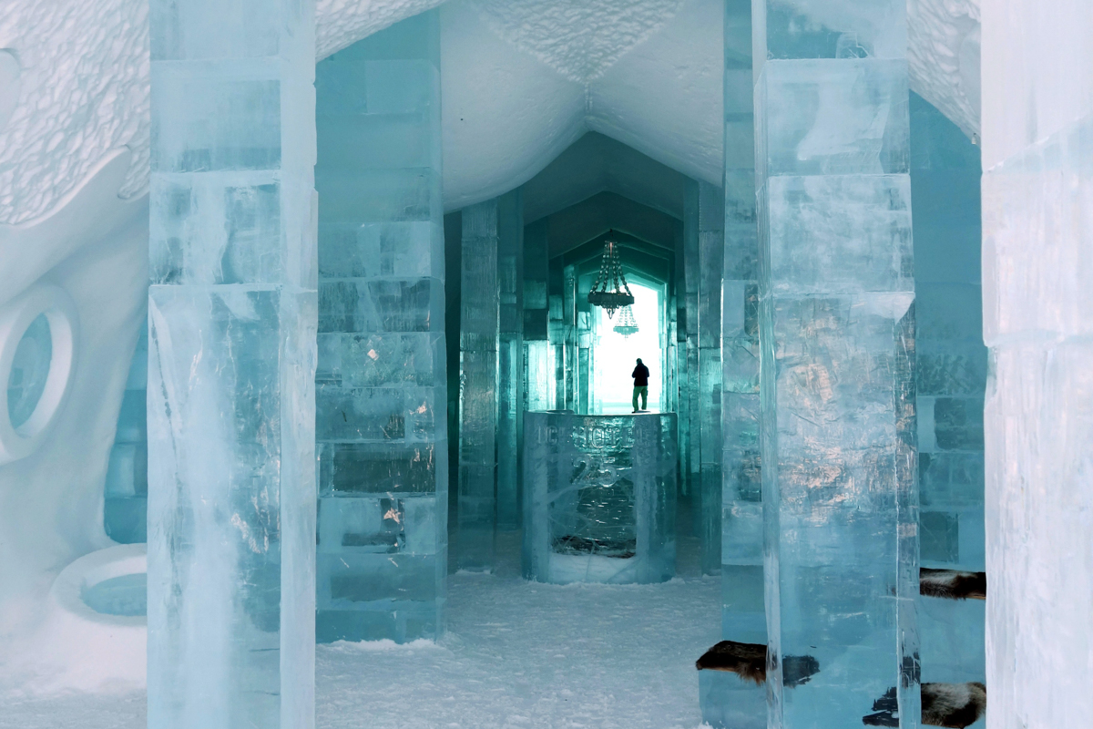 Ungewöhnliche Unterkunft im Eishotel in Schweden