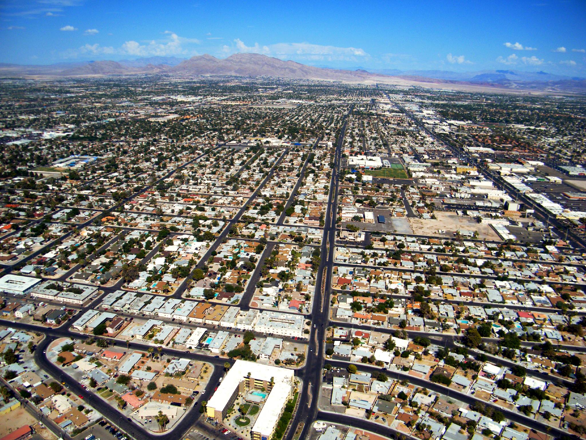 Hohe Aussicht auf Las Vegas