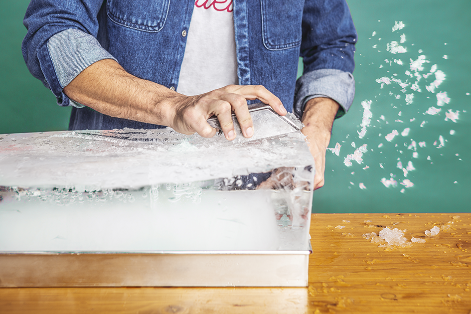 Bloc de glace utilisé pour créer les esquimaux Fernand & Paulette