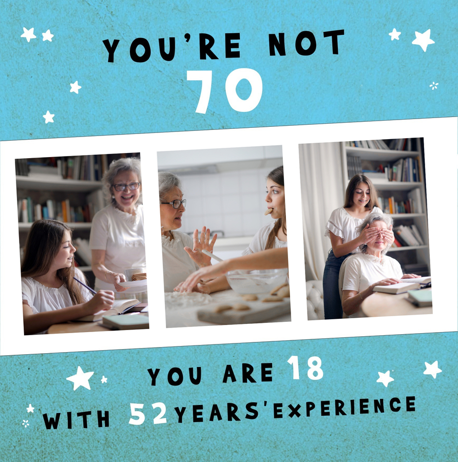humorous 70th birthday card