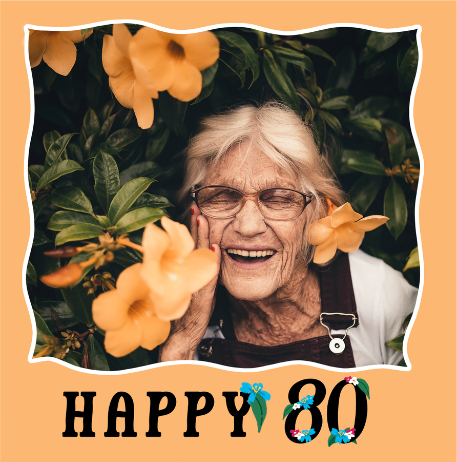 anniversaire 80 ans fleurs