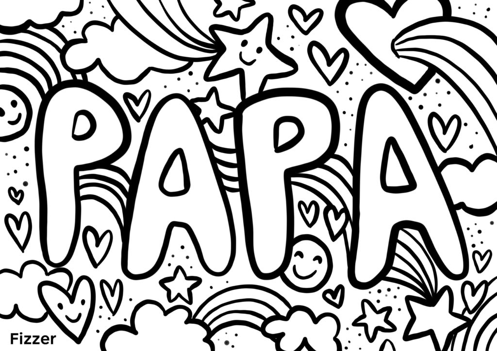 Coloriage Fete des Peres Papa