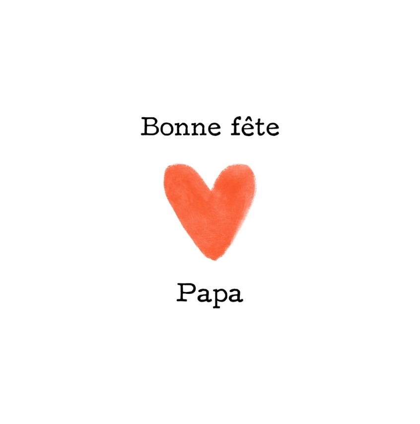 carte simple pour souhaiter une bonne fete des pères avec dessins de coeur