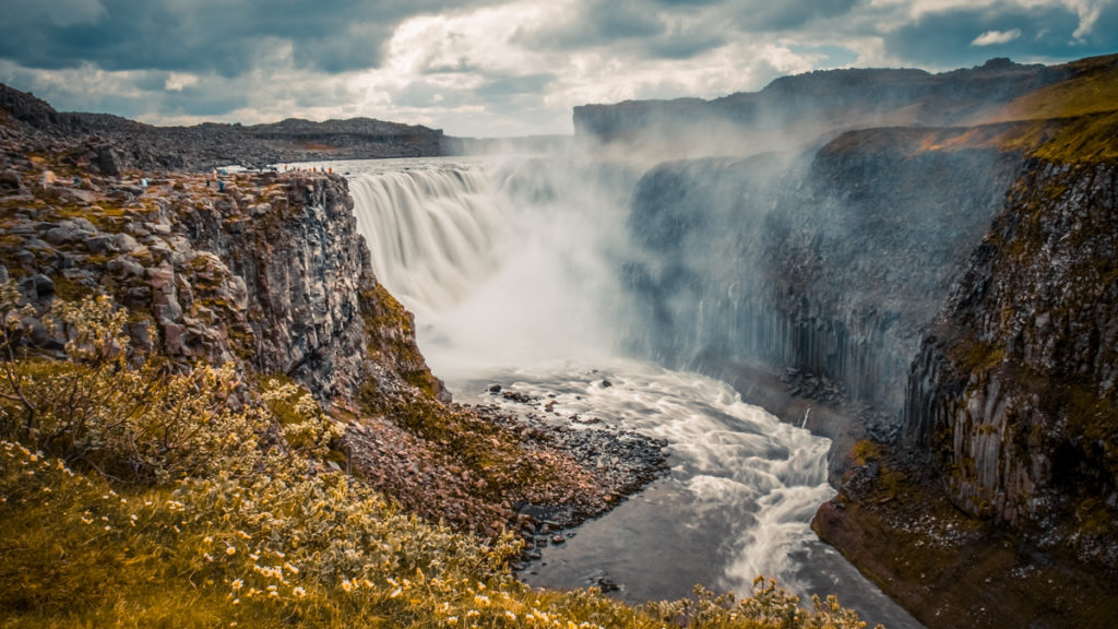 Wasserfall Dettifoss Island der mächtigste in Europa