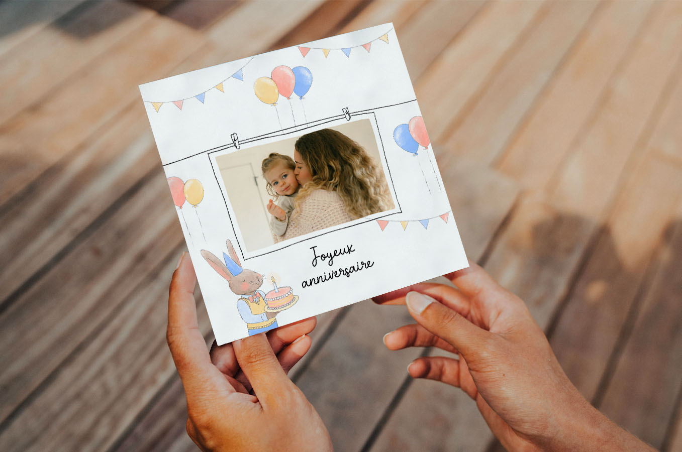 Carte message personnalisable Joyeux anniversaire