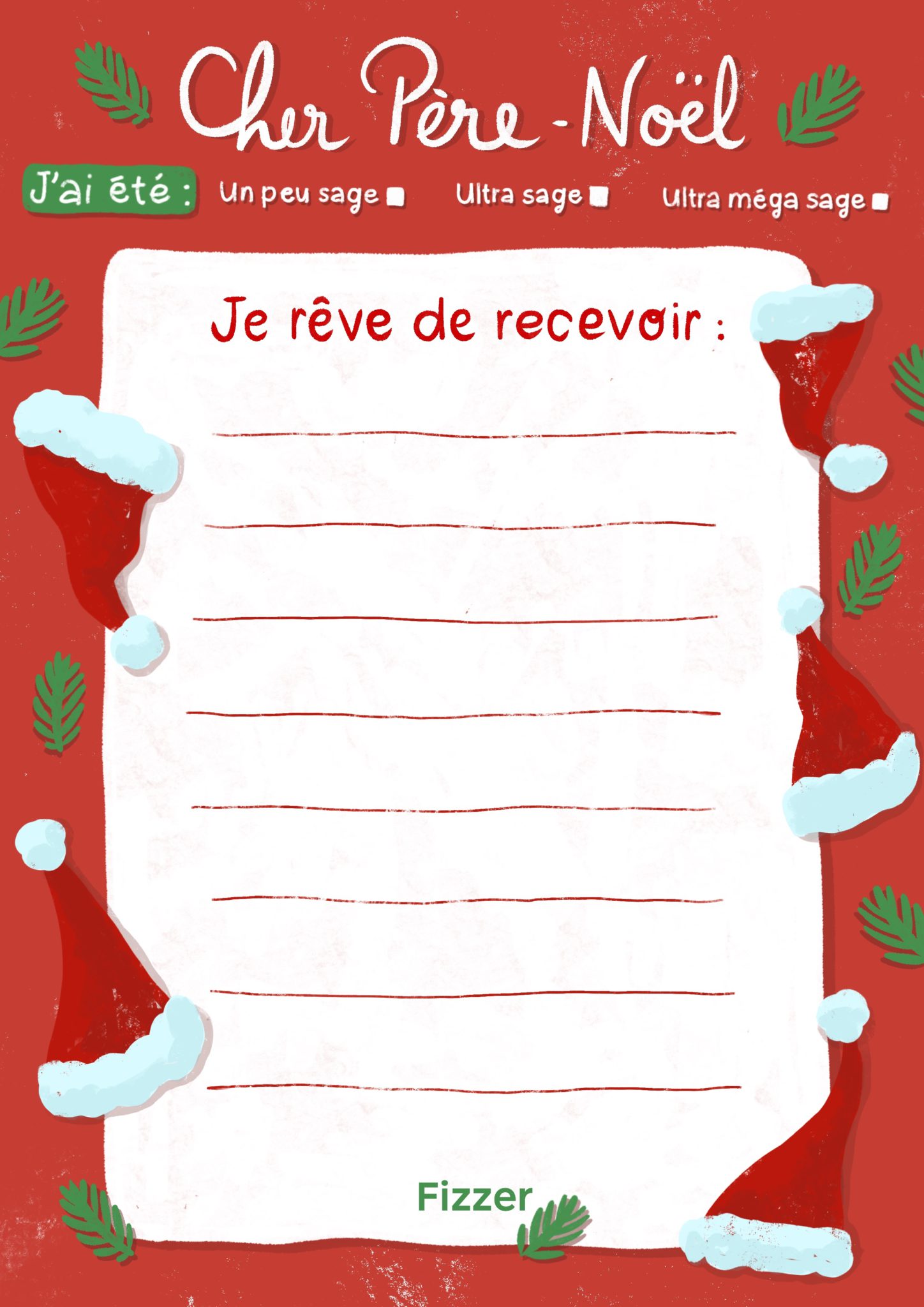 Comment écrire une jolie lettre au Père Noël ?  Fizzer