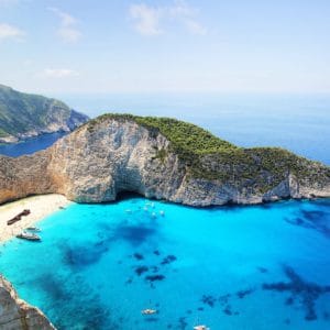 Plage de rêve à Zante en Grèce, îles ioniennes