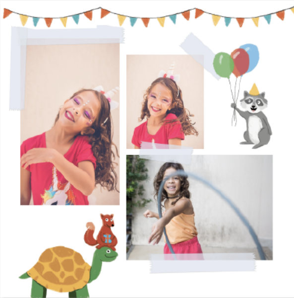 invitation pour fille avec tortue