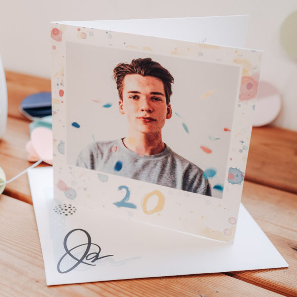 carte evenement carree pour un anniversaire adulte