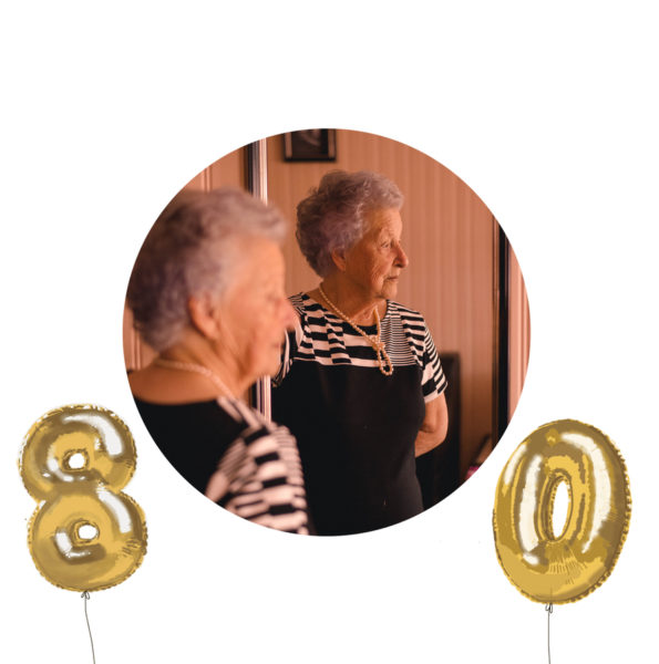 birthday 80 years balloons
