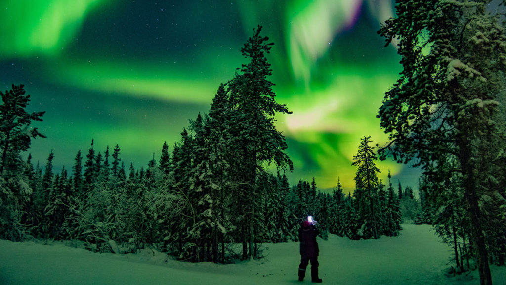 Aurore boreale a Yellowknife au Canada