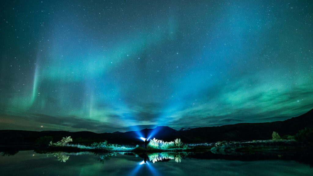 Aurore boreale en Islande