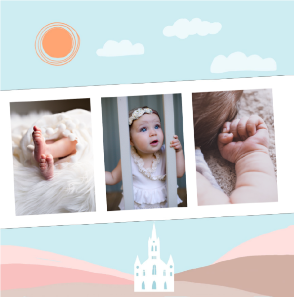 heaven and church baptism card