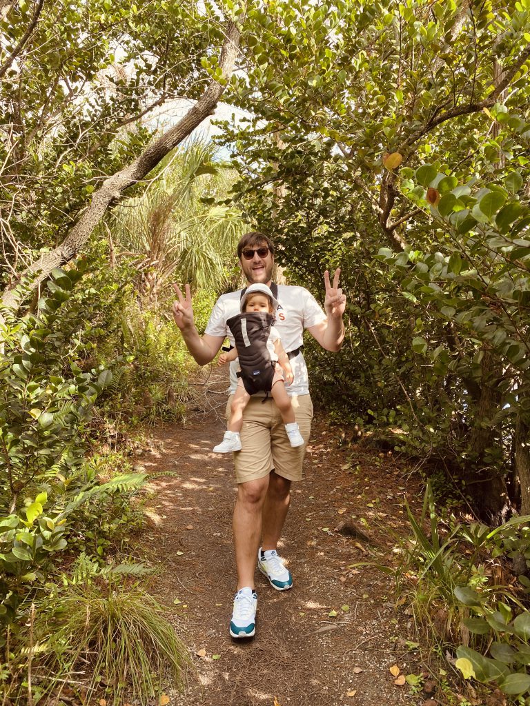 Baptiste de Fizzer und seine Tochter in den Everglades in den Vereinigten Staaten