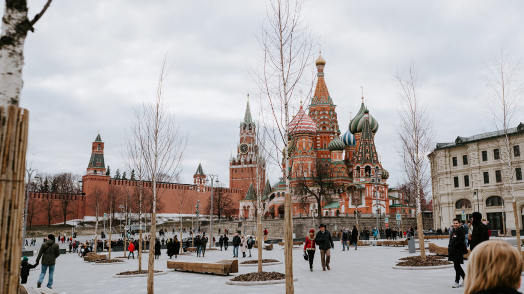 Basilique orthodoxe a Moscou en Russie