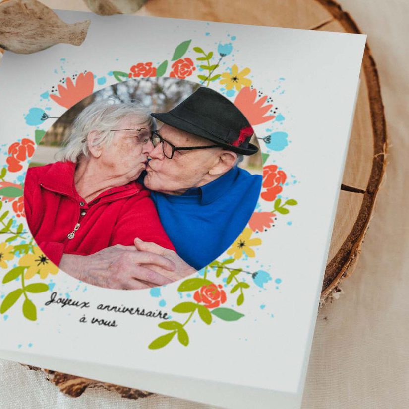 carte joyeux anniversaire 80 ans de mariage