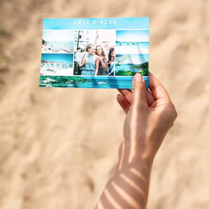 schöne französische Riviera-Postkarte
