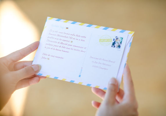 Personalized text on Fizzer envelope