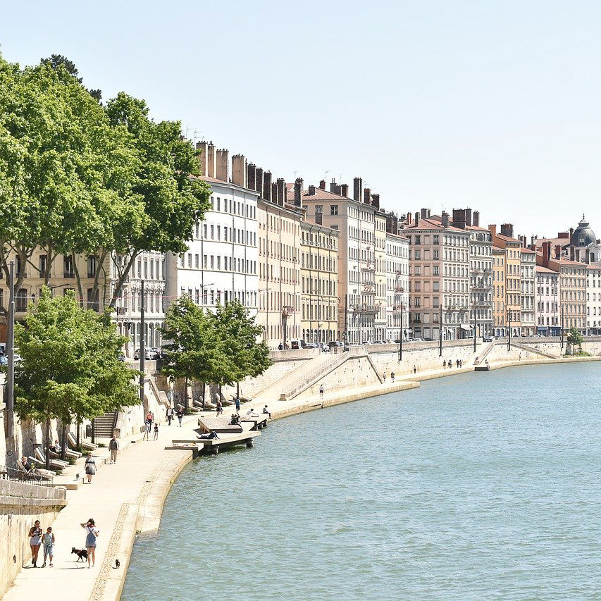 quays of the rhone in lyon