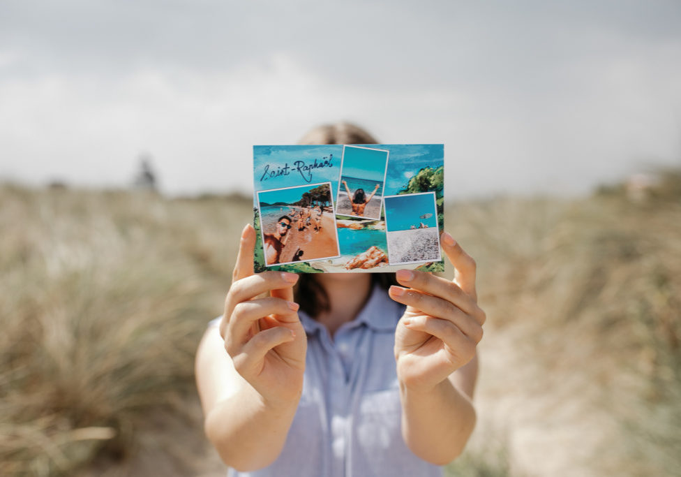 Postkarte schöne Sommerferien an der französischen Riviera