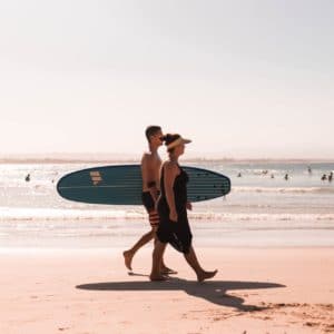 Plage de Byron Bay pendant voyage en famille