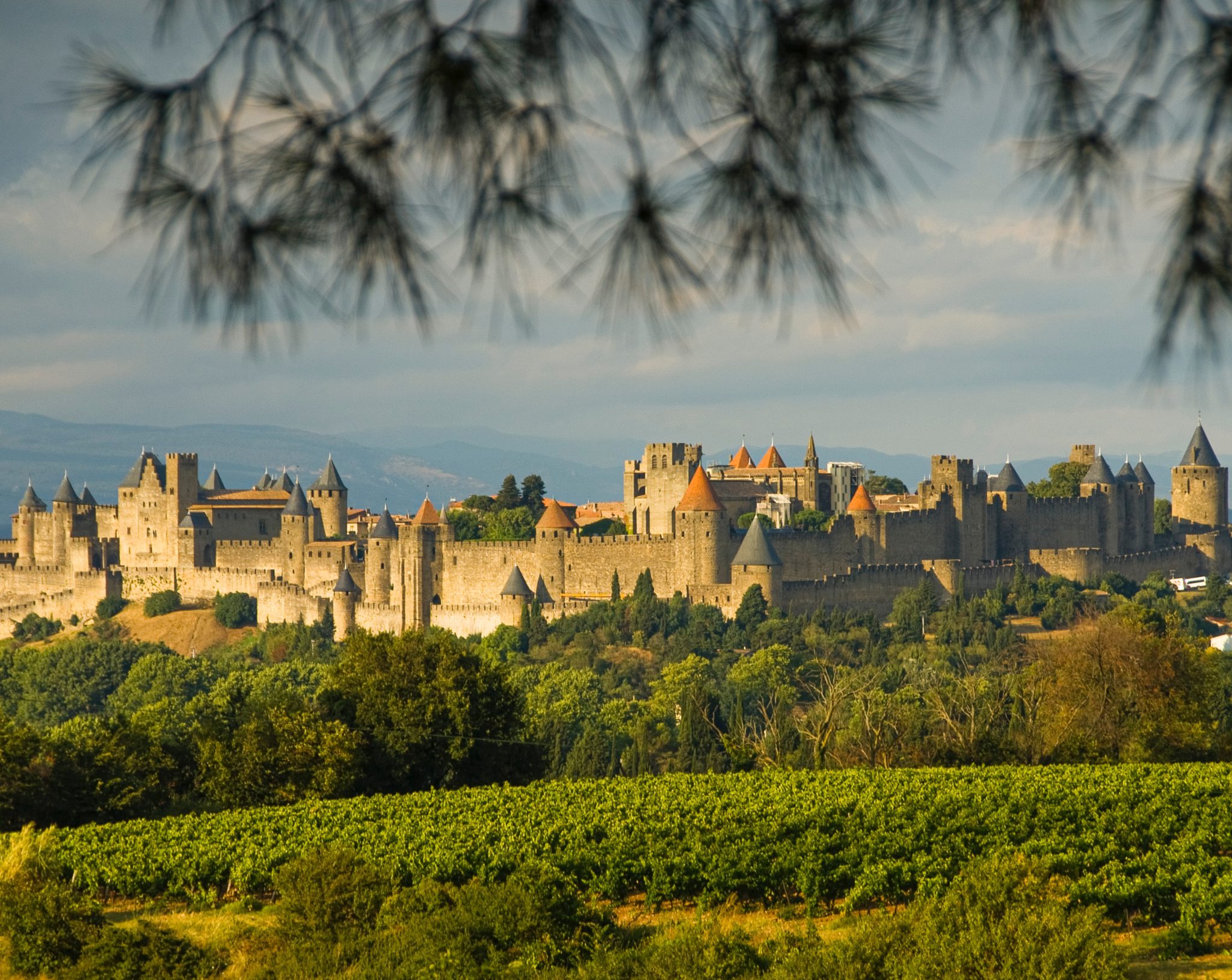 Stadt Carcassonne in Frankreich