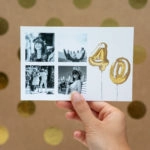 Carte d'anniversaire 40 ans avec photos