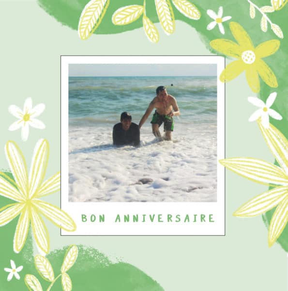 carte anniversaire verte